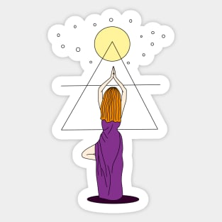 Wiccan woman Sticker